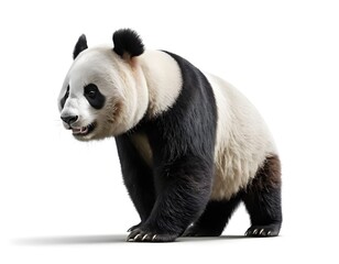 Obraz premium Giant Panda Standing, Isolated on White