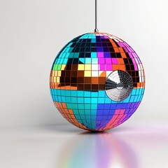 Obraz premium Colorful Disco Ball Hanging