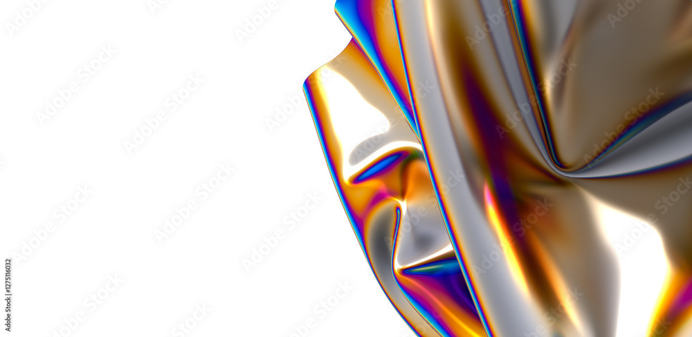 Poster chromatic fusion: where colors converge in a 3d background