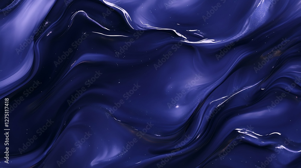 Poster a deep blue swirling marbled texture creating a captivating visual. the smooth waves of color evoke 