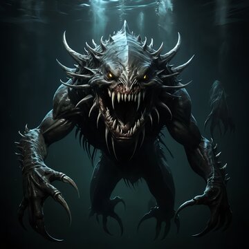 Underwater Monster, Dark Fantasy Creature