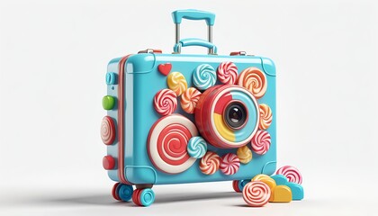 Sweet Travel Candy Camera Suitcase
