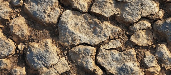 Fototapeta premium Dry cracked earth texture, background