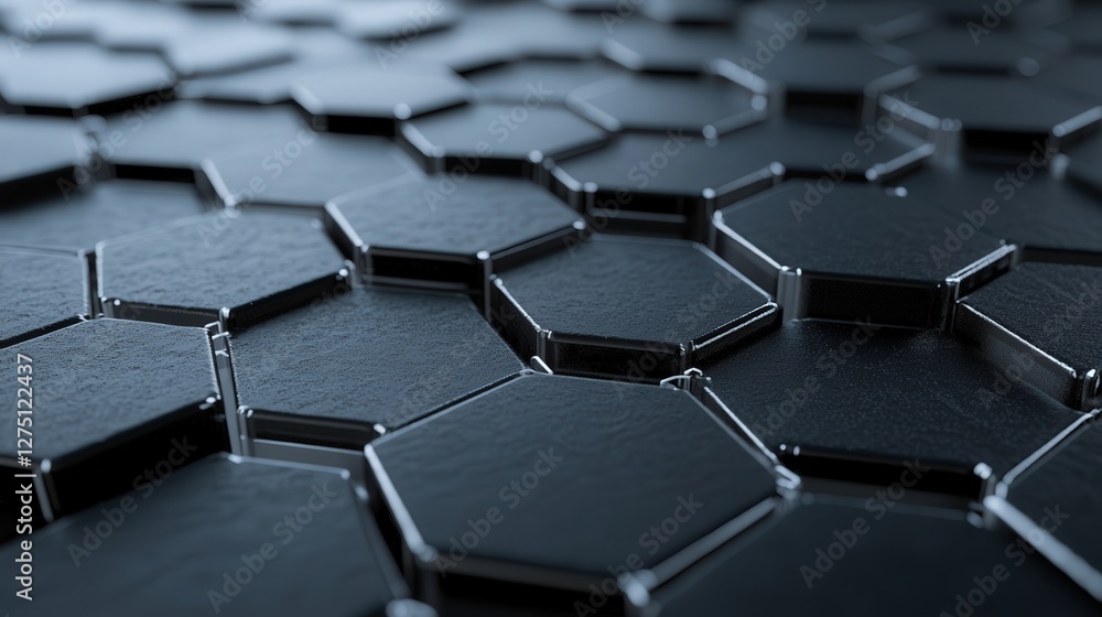 Poster hexagonal background showcasing how individuals are linked through a network, representing the socia