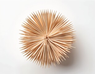 Obraz premium Wooden Toothpicks Arranged in a Circular Pattern