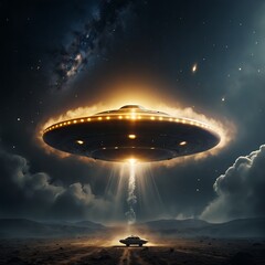 UFO Abduction Scene