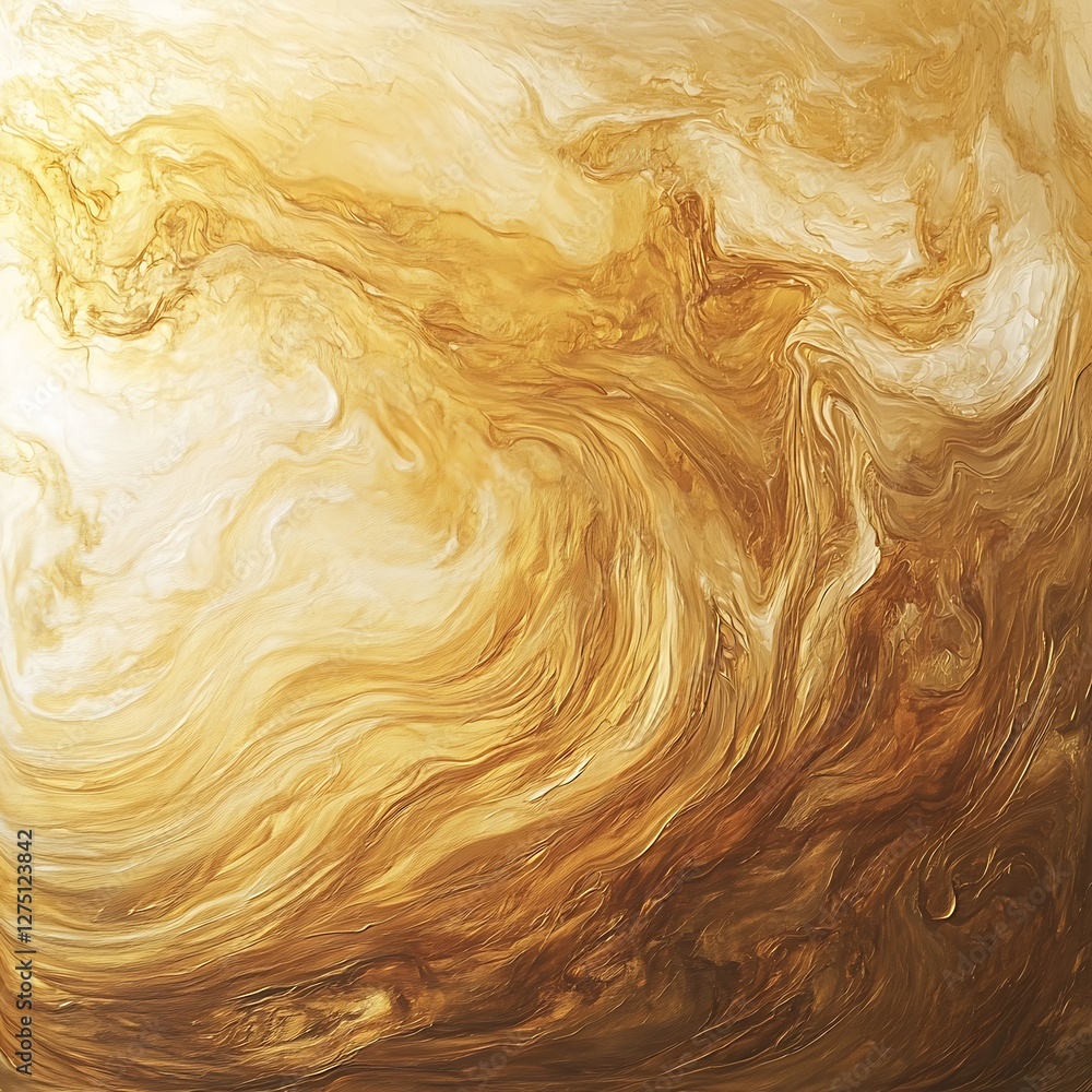 Aufkleber a mesmerizing abstract background featuring swirling patterns in shades of gold and cream. ideal for