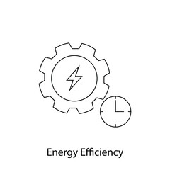 Energy Efficiency Vector Icon Isolated on White Background, Sustainability Business Concept