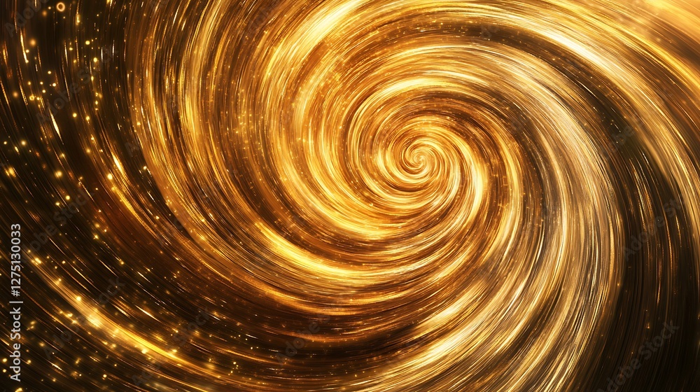 Poster a mesmerizing golden swirl of light, creating a dynamic and captivating visual. perfect for backgrou
