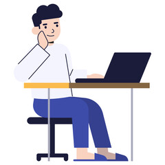 Fototapeta premium Work From Home Character
