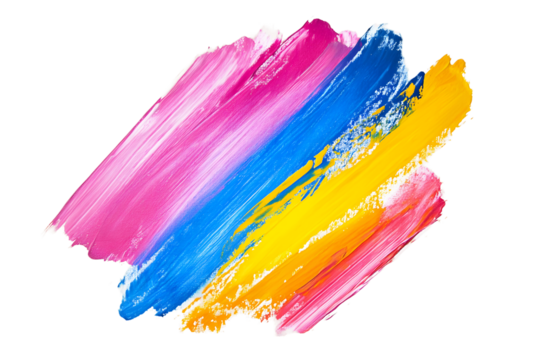Vibrant Hues: Painting Abstract Art with Pink, Blue, and Yellow
