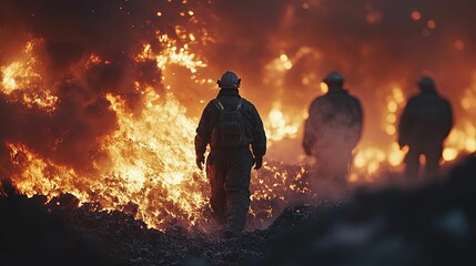 Firefighter Walks Away From Massive Blaze