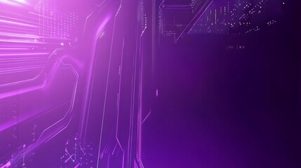 Dna biotechnology science background in purple futuristic style with blank space, abstract molecular structure and genetic research concept



