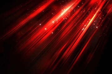 Fototapeta premium Red Light Burst with Sparkles on Dark Background for Abstract Design