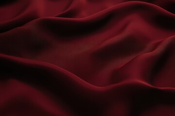Obraz premium Rich Burgundy Silk Fabric with Elegant Smooth Waves and Textures