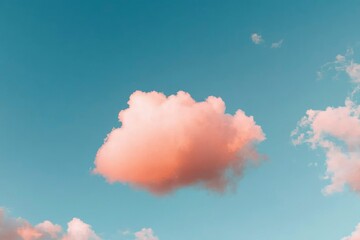 Pink cloud floats in the sky during sunset, suggesting peace and contemplation