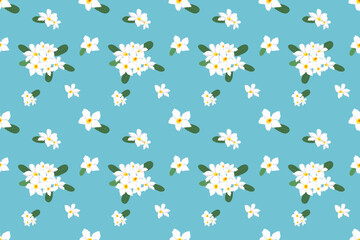 Elegant Floral Pattern with Delicate Plum Blossoms, Seamless Oriental Design for Fabric, Wallpaper, Textile Print, Spring Festival, Traditional Decorative Background