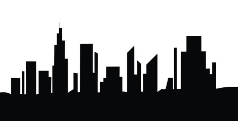 Obraz premium City Skyline Silhouette vector illustration 
