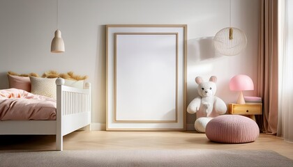 Warm and Vibrant 3D Render of a Whimsical Girls Bedroom A Glimpse into a Colorful Dreamland, Embracing Playfulness and Creativity.