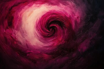 Naklejka premium Swirling Abstract Artwork in Shades of Red, Pink, and Black Tones