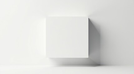 A Blank White Panel Against a Smooth Wall, Ideal for Mockups and Presentations of Designs or Artwork