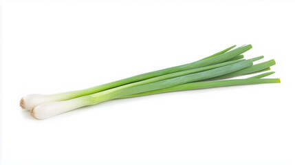 Fresh Spring Onion Bunch: A close-up studio shot showcases a pristine bunch of vibrant green spring onions, their crisp texture and fresh appearance.
