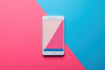 A flat-lay mockup of a smartphone with customizable screen content, ready for digital advertisements.