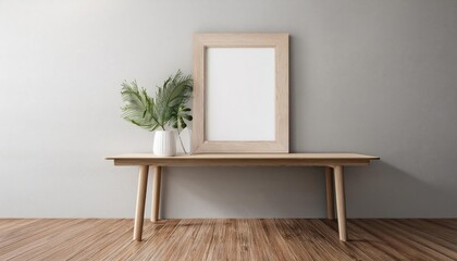 Antique Wooden Photo Frame Arranging a Table, Floor, and Wall Scene with Warm Textures in Soft Light, Capturing Cozy and Timeless Charm.