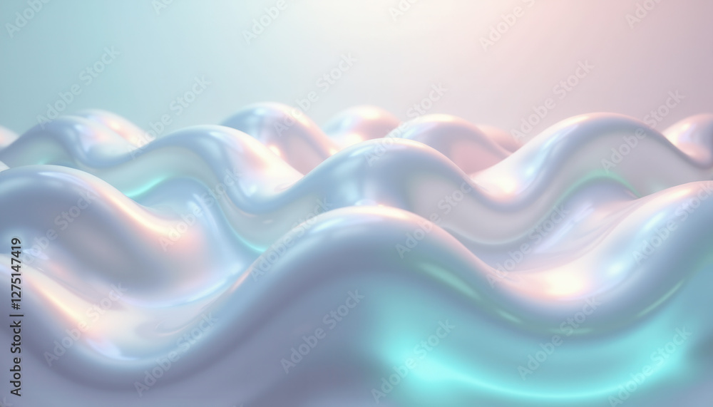 Poster minimalist iridescent pearl texture with subtle wave pattern