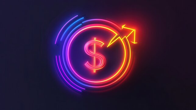 clock with a money symbol and double arrows, highlighting the relationship between time, money, and personal efficiency