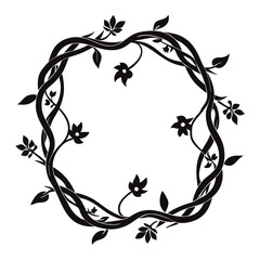 decorative frame with flowers vector illustration