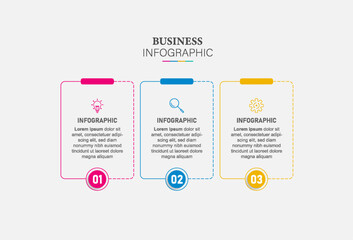 Fototapeta premium Infographics design vector and business icons with 3 options.