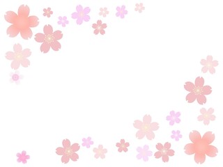かわいい桜の花のフレーム