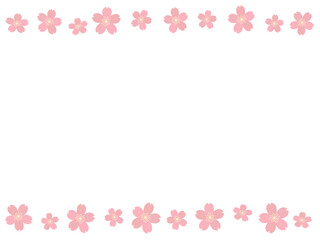 かわいい桜の花のフレーム