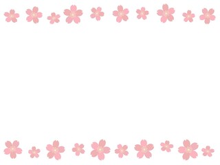 かわいい桜の花のフレーム