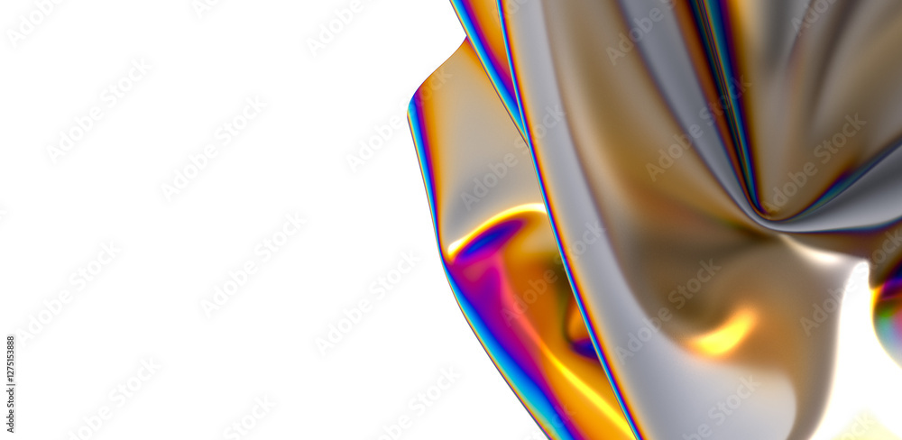 Poster chromatic fusion: where colors converge in a 3d background