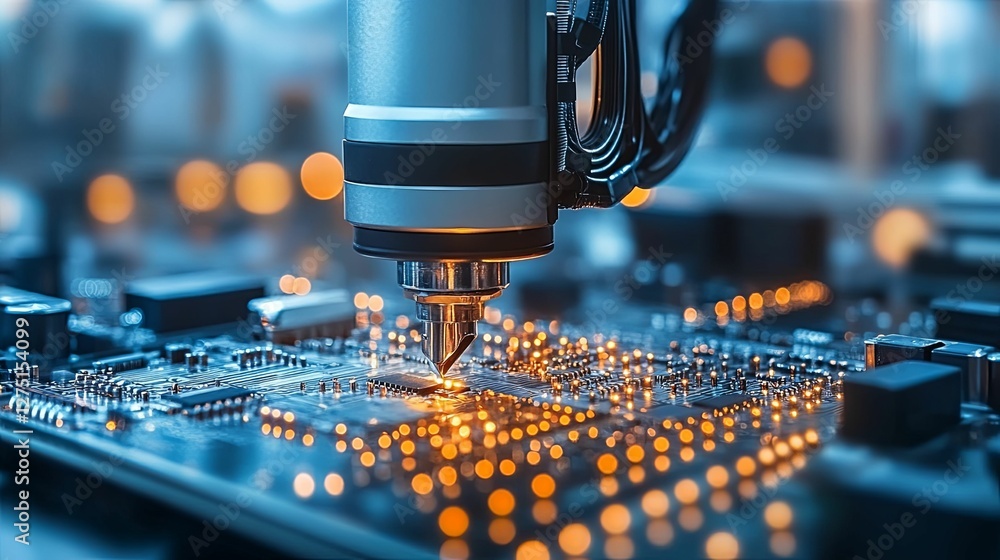 Poster automated manufacturing process assembling circuit board