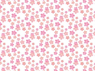 散りばめられた桜の花のフレーム