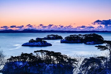 日本三景松島の２月日の出