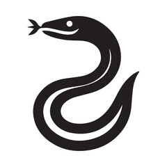 2d eel logo on a white background