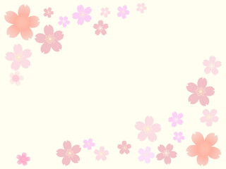 かわいい桜の花のフレーム