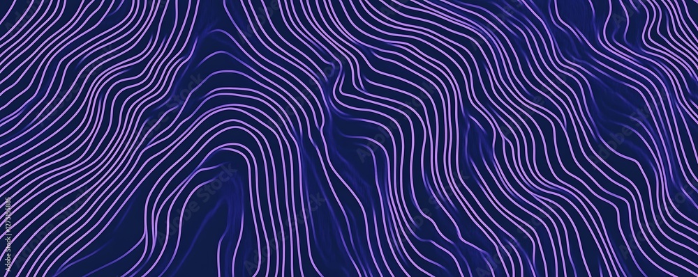 Poster a captivating abstract background featuring flowing lines in various shades of purple against a dark