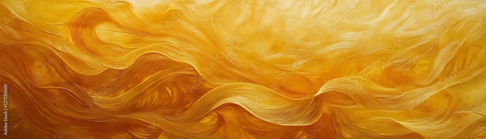 Poster a captivating abstract image showcasing flowing golden hues. the seamless blend of warm colors creat