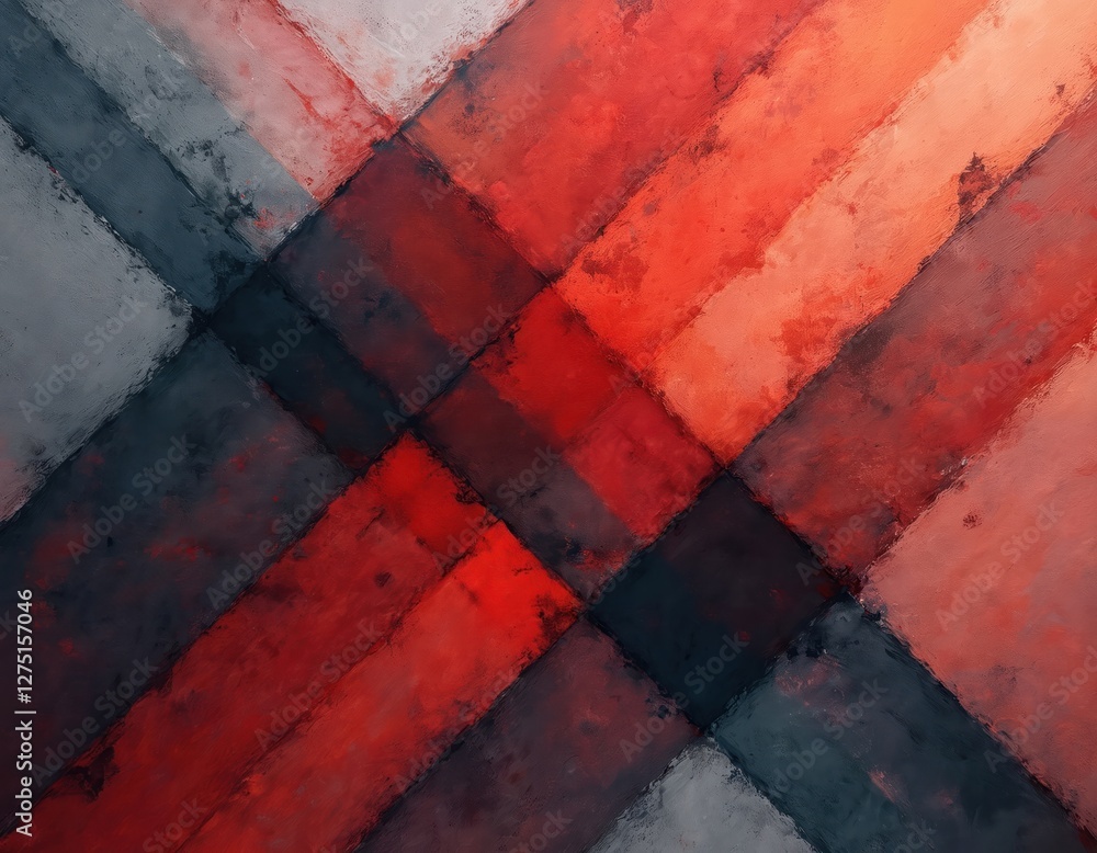 Poster abstract color pattern background with geometric shapes. red, grey and black color overlay. creative