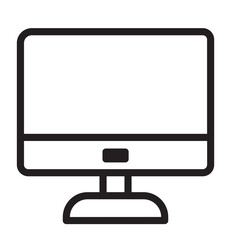 Computer Monitor Outline Icon