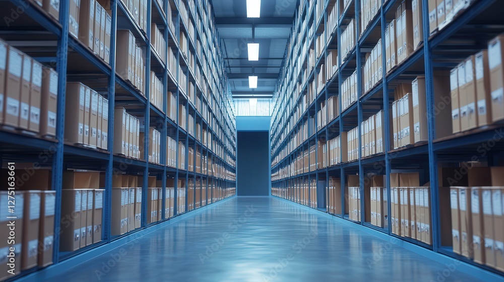 Poster modern document management system concept with secure cloud storage, file categorization, and seamle
