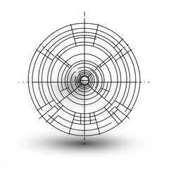 Obraz premium 3D Glyph Line Icon of radar for modern tracking systems, symbolizing surveillance, on solid white background.