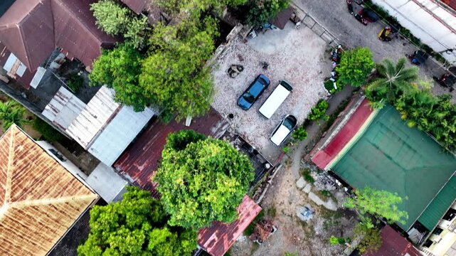 Aerial shot of the historic town of Vigan in the Philippines. Known for its Spanish colonial architecture