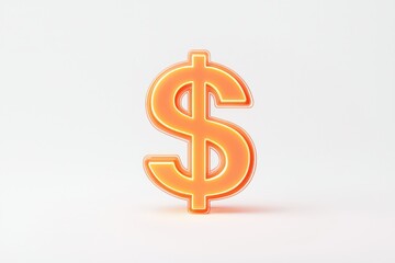 Fototapeta premium 3D icon of money representing currency and finance with a solid background.