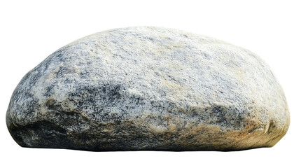 Fototapeta premium Isolated light gray boulder, natural stone, outdoor scene, use for nature background